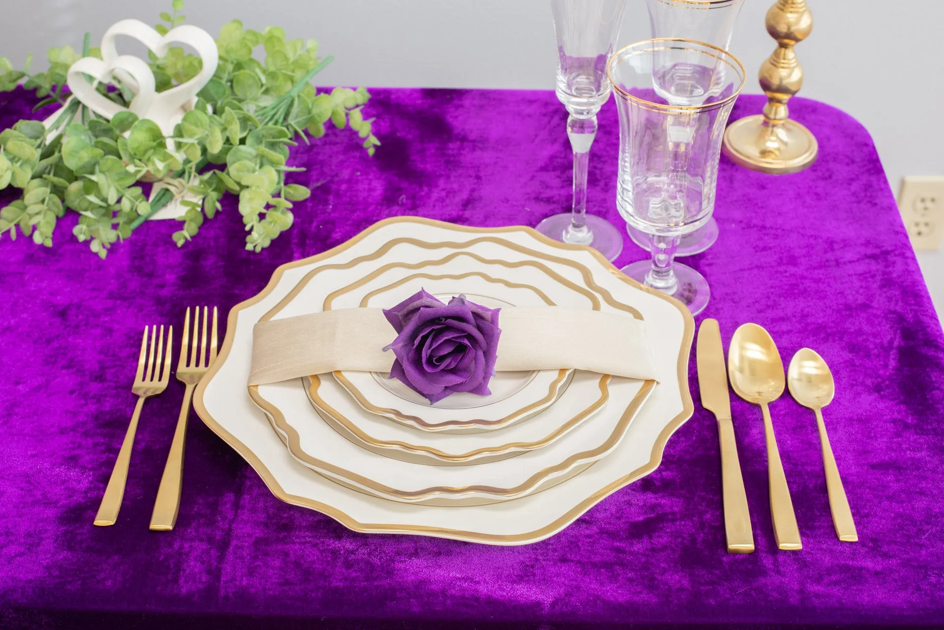 6 ft. Fitted Velvet Table Skirt (7 Colors)