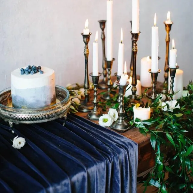 8 ft. Fitted Velvet Table Skirt (7 Colors)