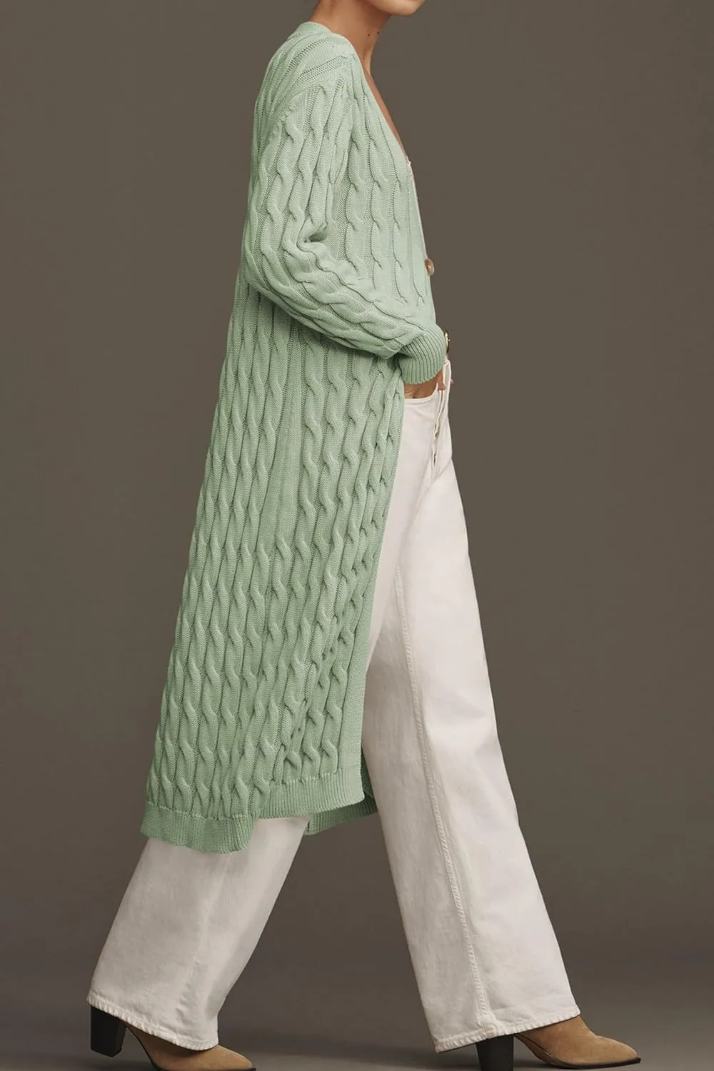 Cakulo Womens Long Cardigans Cable Knit Chunky Cardigan Sweaters Trendy Open Front Fall Sweater Coats 2025