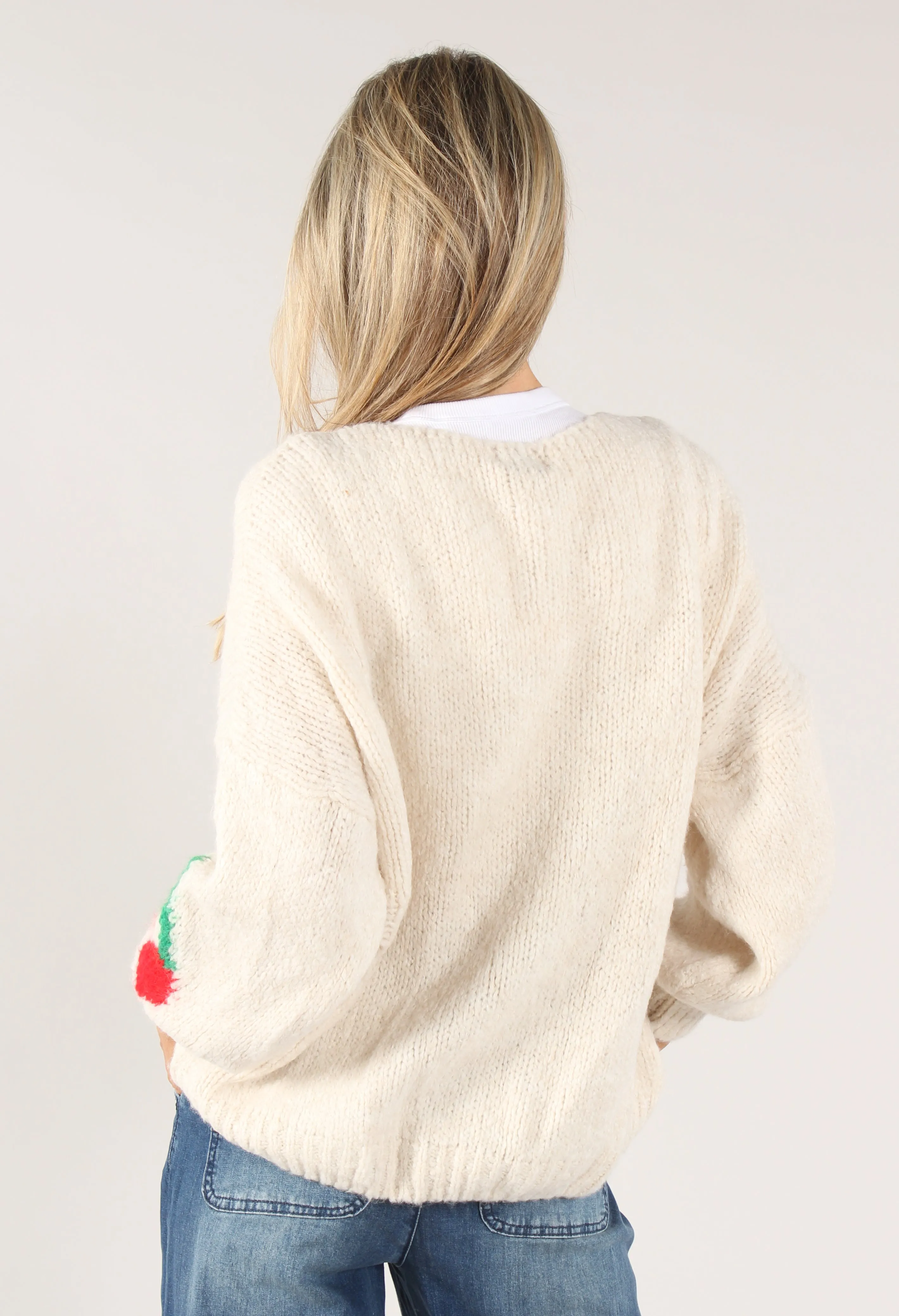Cherry Tie Knit Jumper