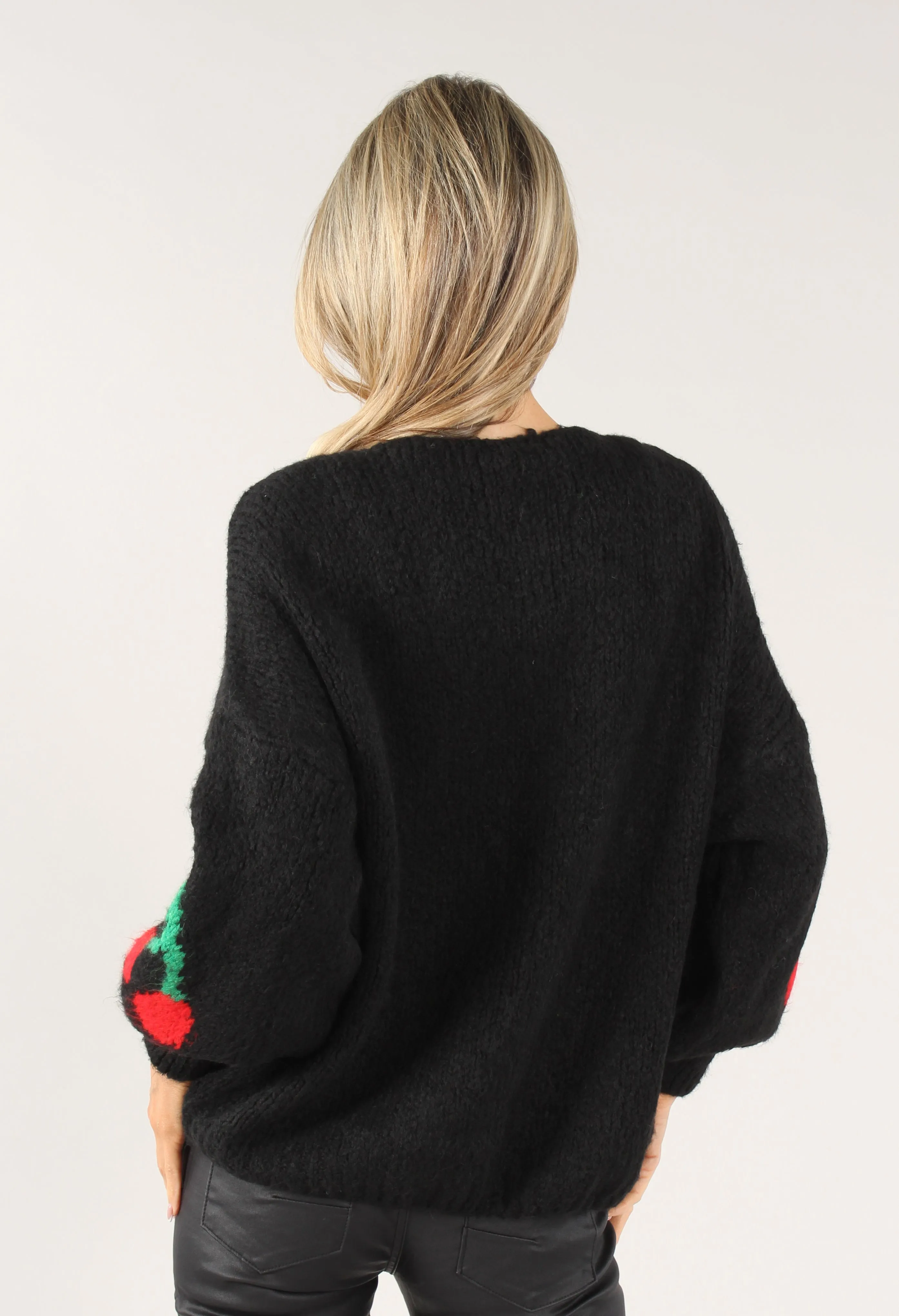 Cherry Tie Knit Jumper