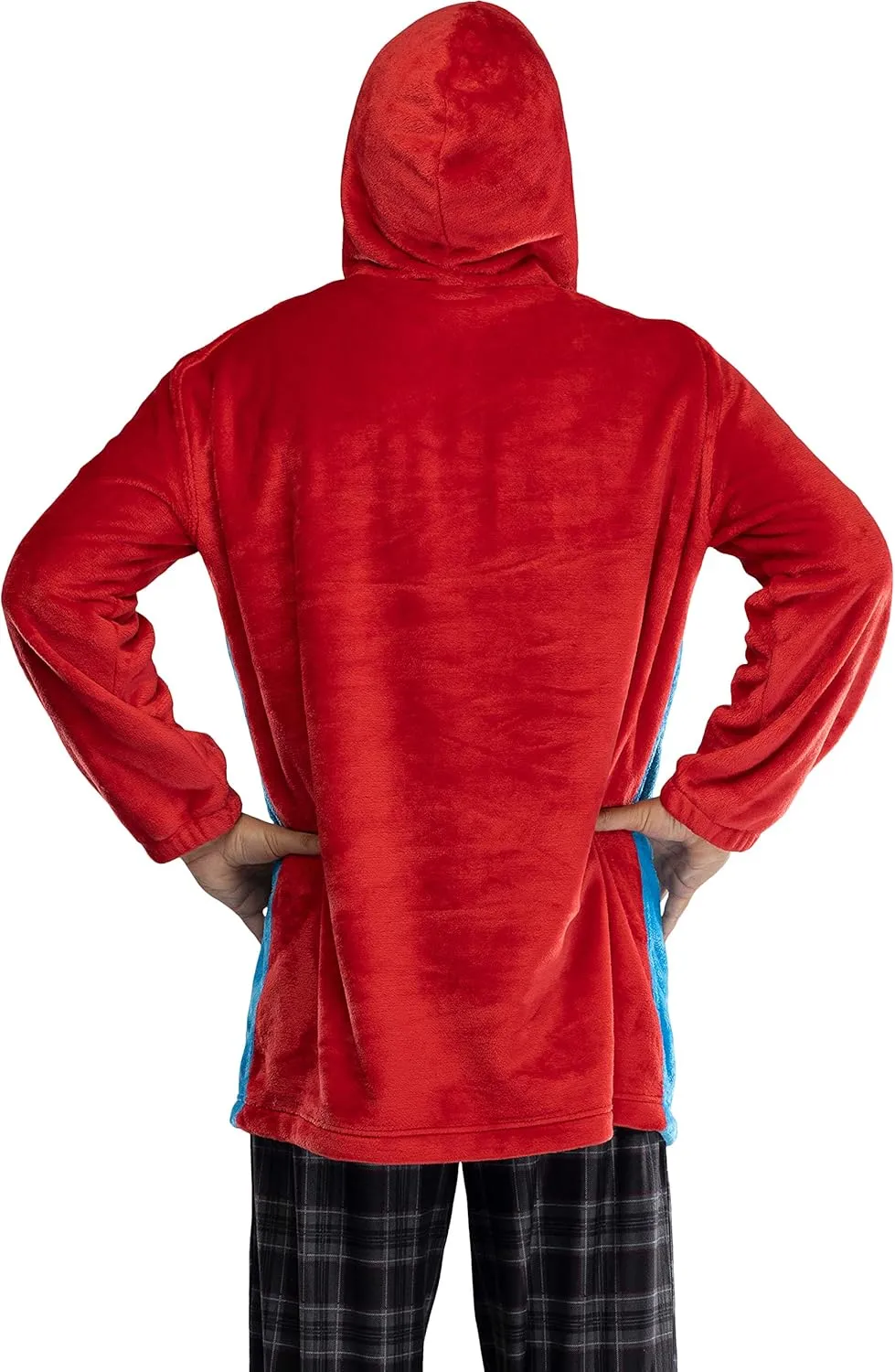 DC Comics Justice League Mens Oversized Sherpa Sweatshirt Lounge Hoodie
