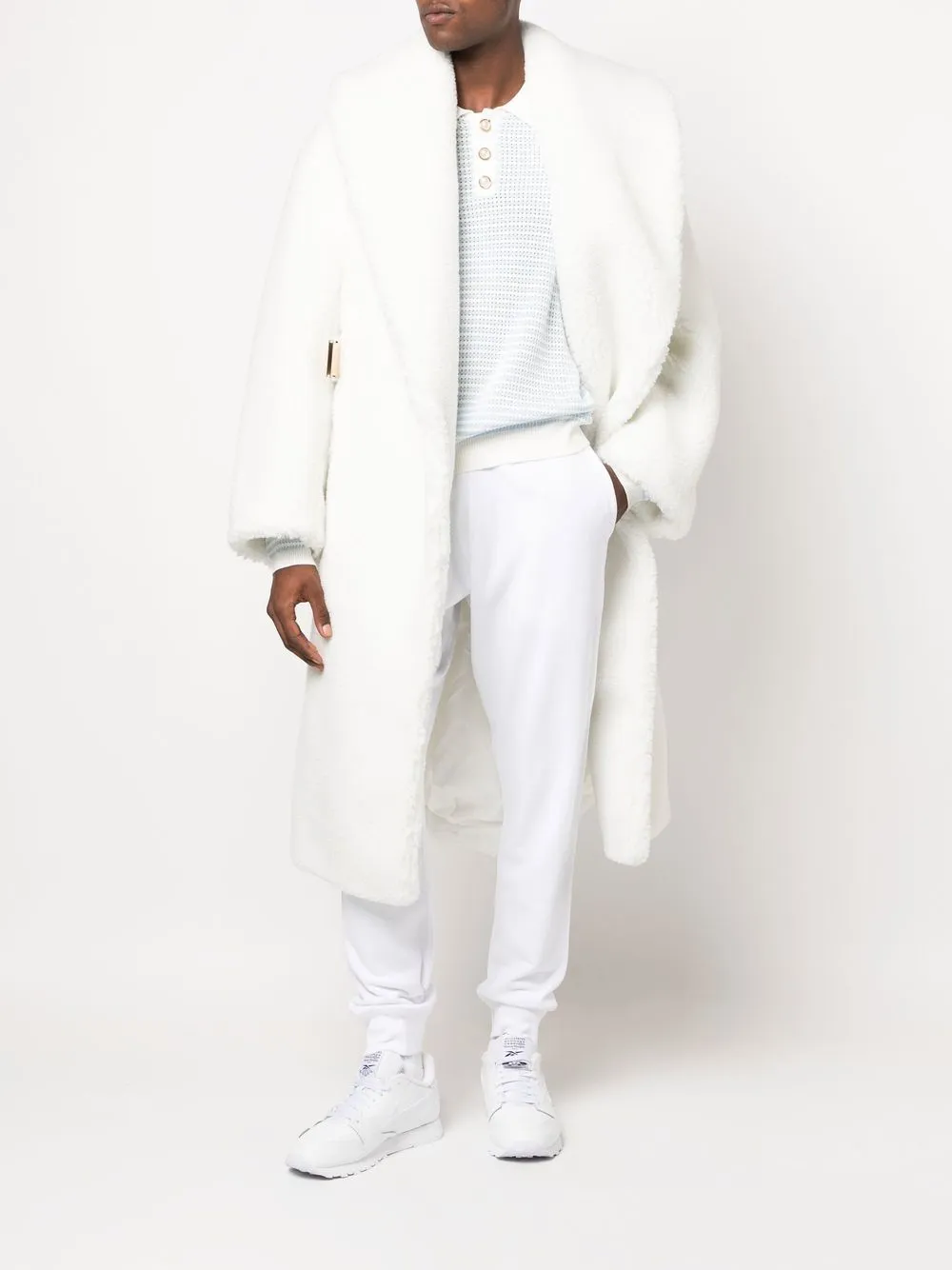 faux-shearling robe
