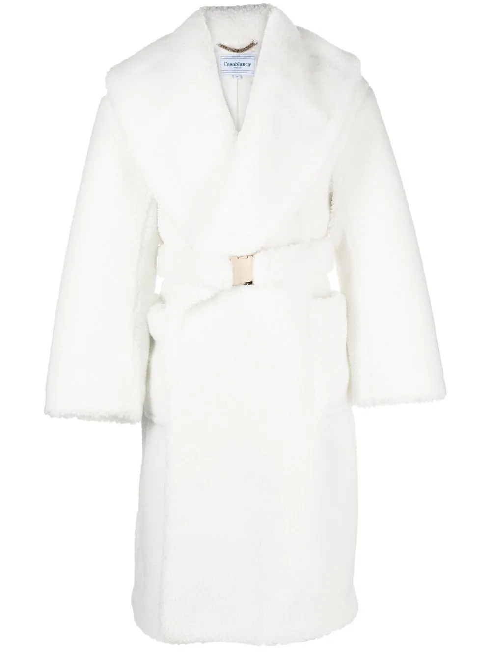 faux-shearling robe