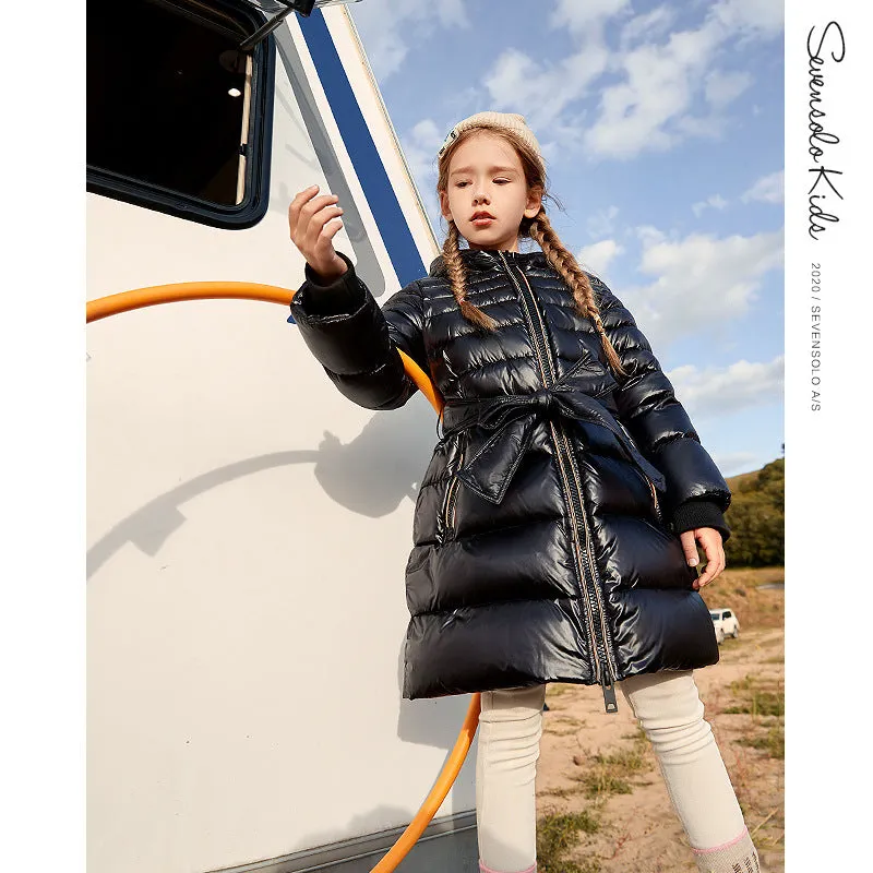 Girl's down Coat Winter Clothing Mid-Length Children's Padded Coat Children Girl's down Coat
