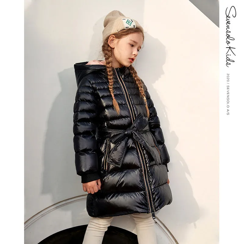 Girl's down Coat Winter Clothing Mid-Length Children's Padded Coat Children Girl's down Coat