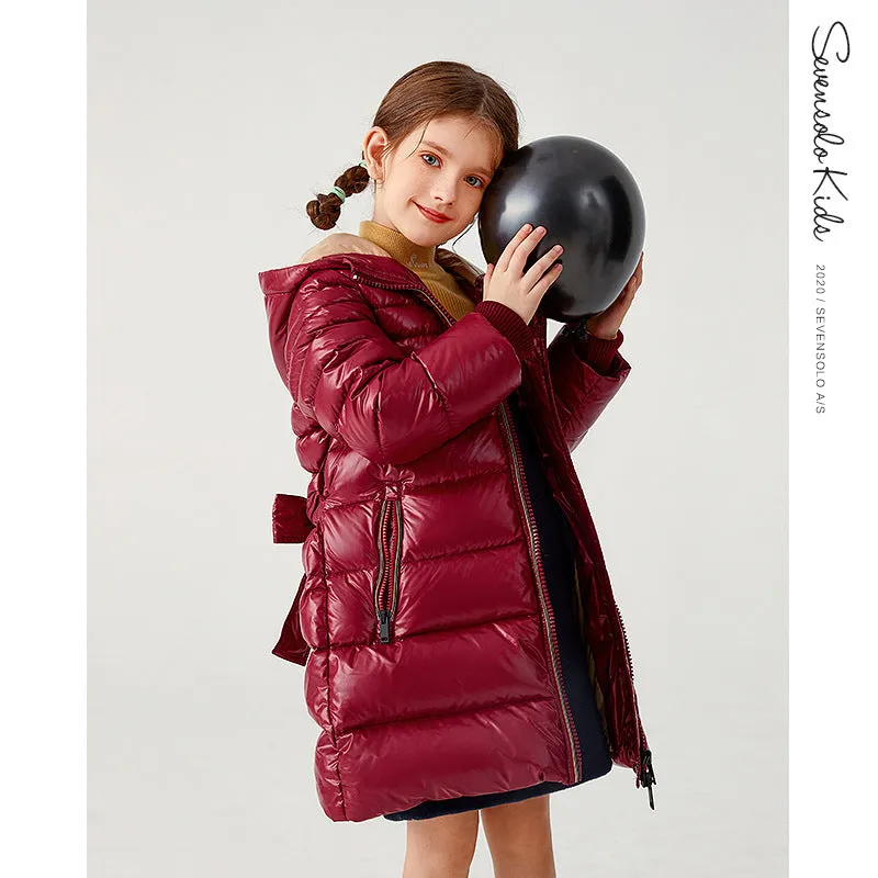 Girl's down Coat Winter Clothing Mid-Length Children's Padded Coat Children Girl's down Coat