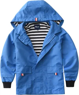 Hiheart Boys Girls Waterproof Hooded Jackets Cotton Lined Rain Jackets