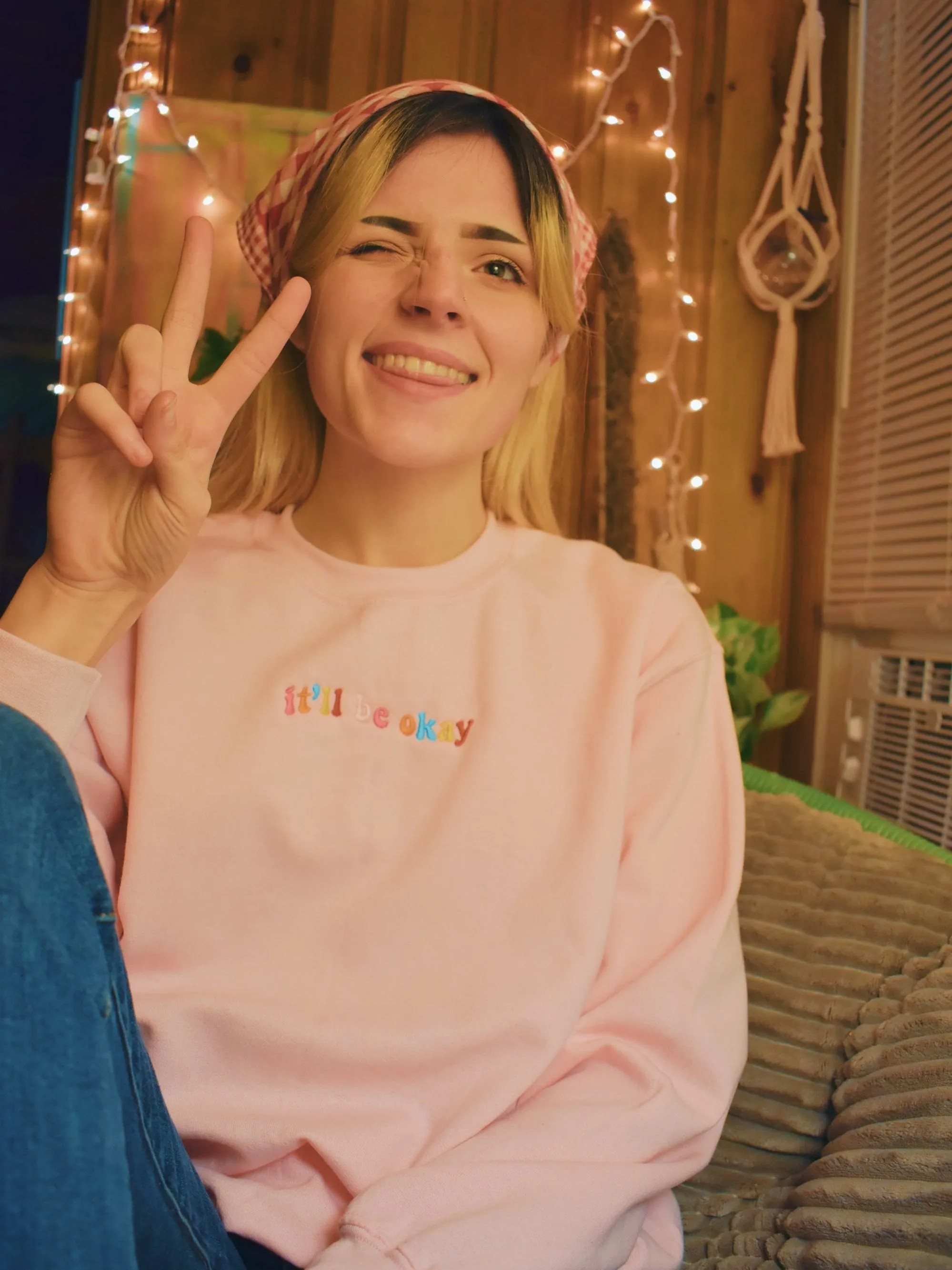 It'll Be Ok Embroidered Pullover