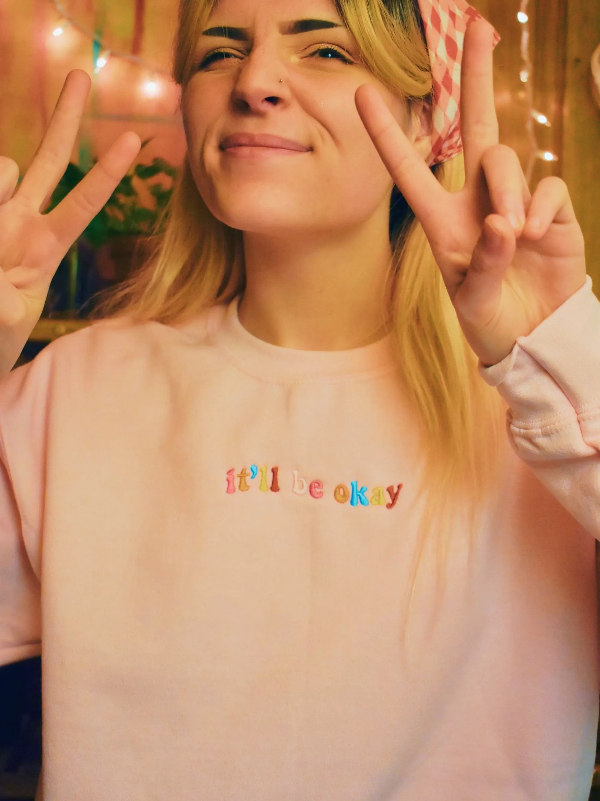 It'll Be Ok Embroidered Pullover