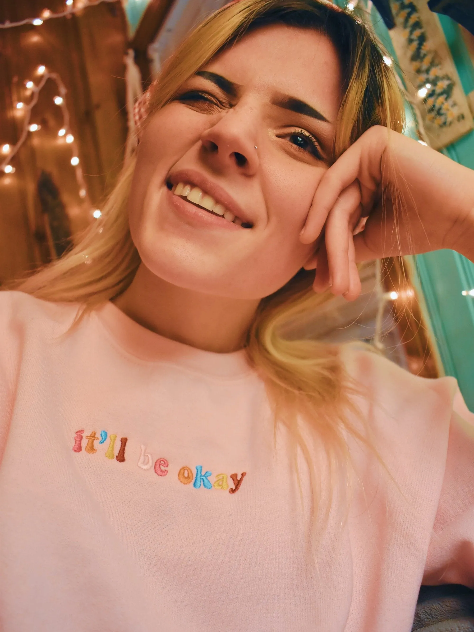 It'll Be Ok Embroidered Pullover