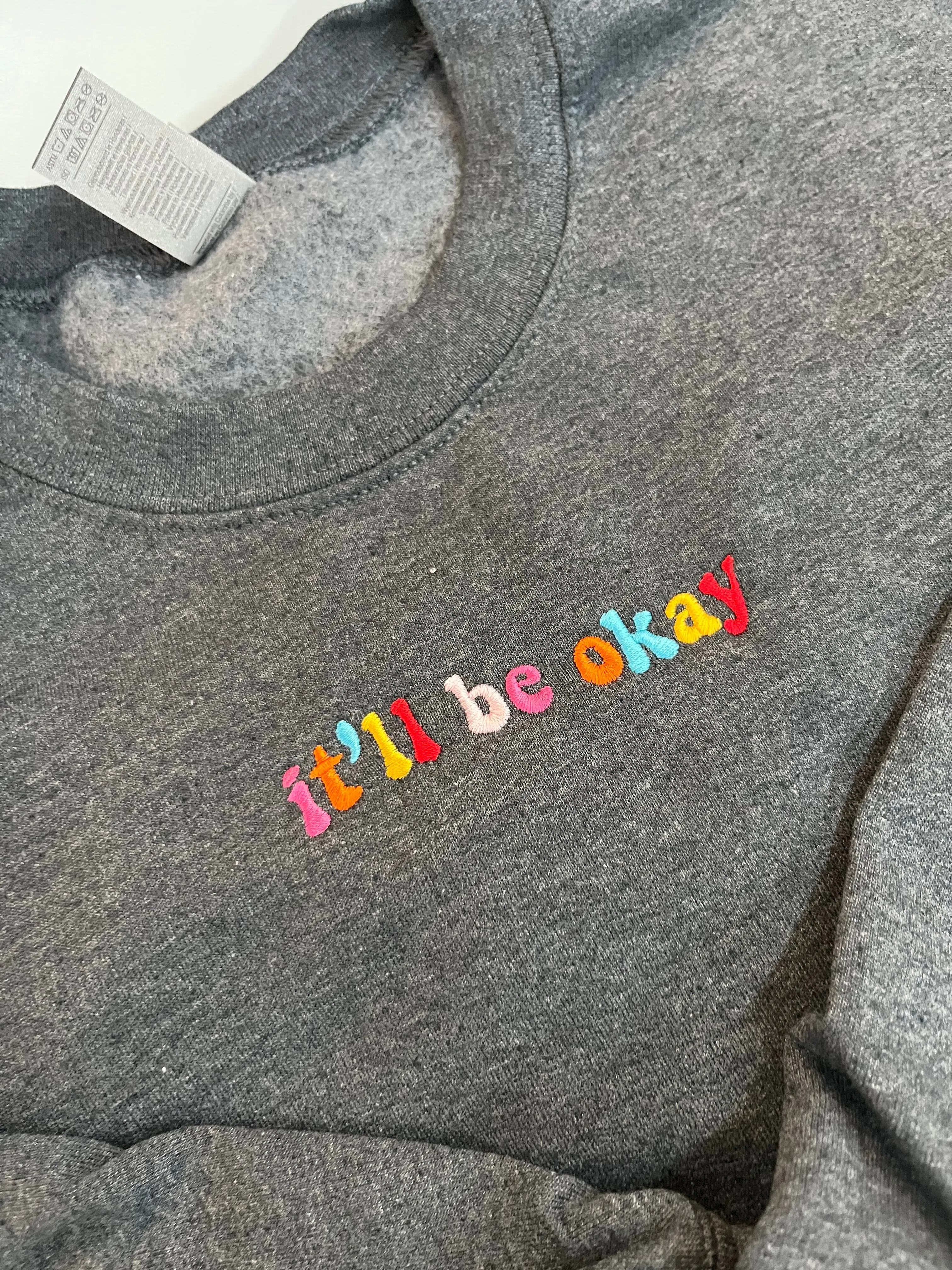 It'll Be Ok Embroidered Pullover