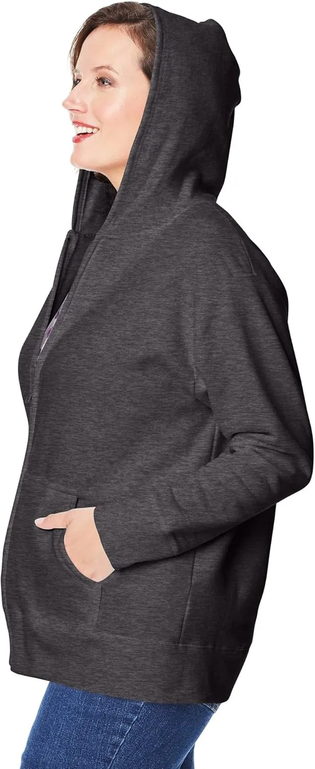 Just My Size Women's Ecosmart Fullzip Fleece Hoodie