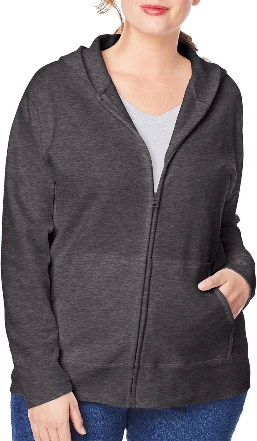 Just My Size Women's Ecosmart Fullzip Fleece Hoodie