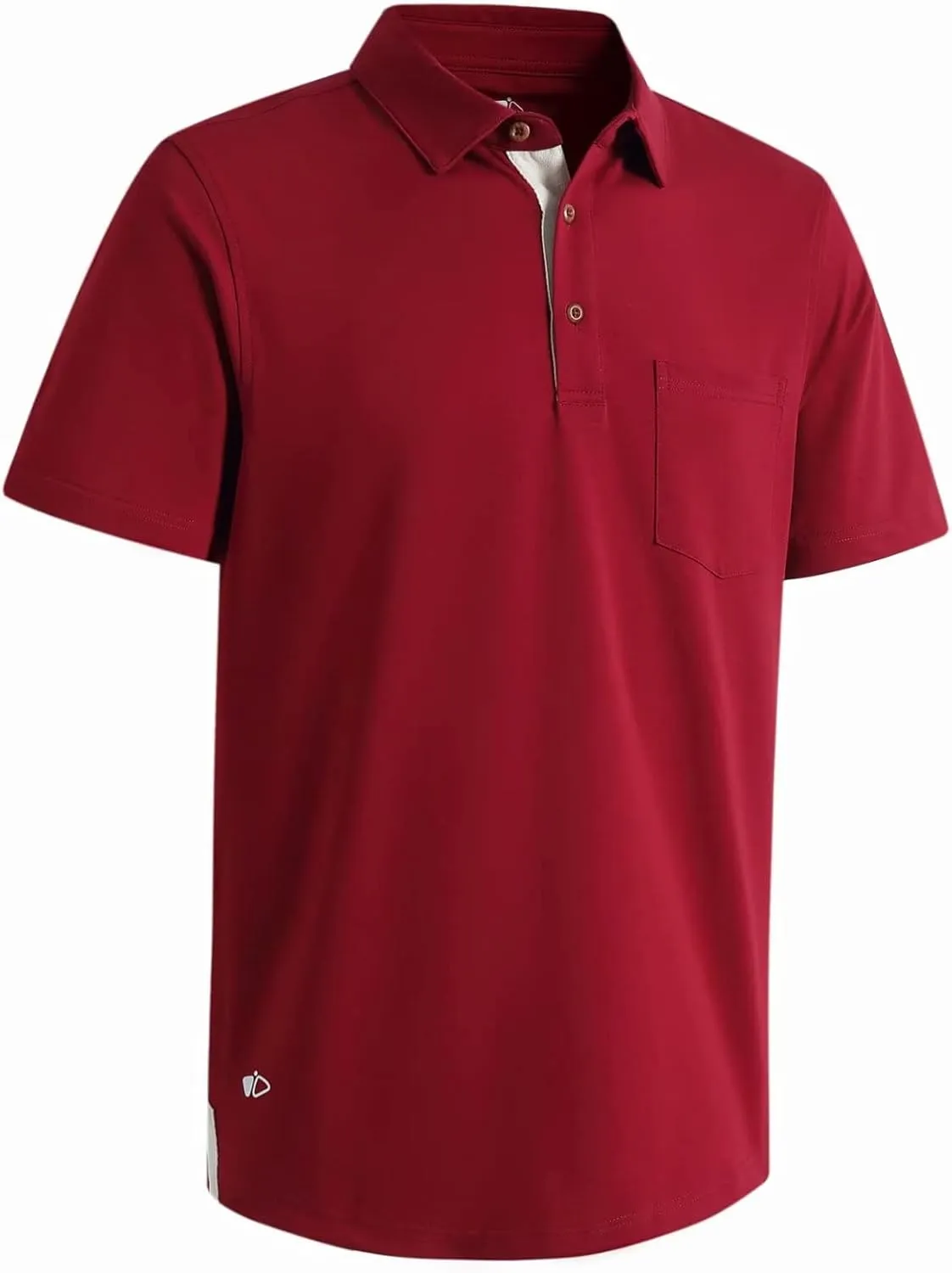 Mens Long and Short Sleeve Polo Shirts Pocket Casual Solid Cotton Blend Drop Cut Collared Polo Shirts for Men