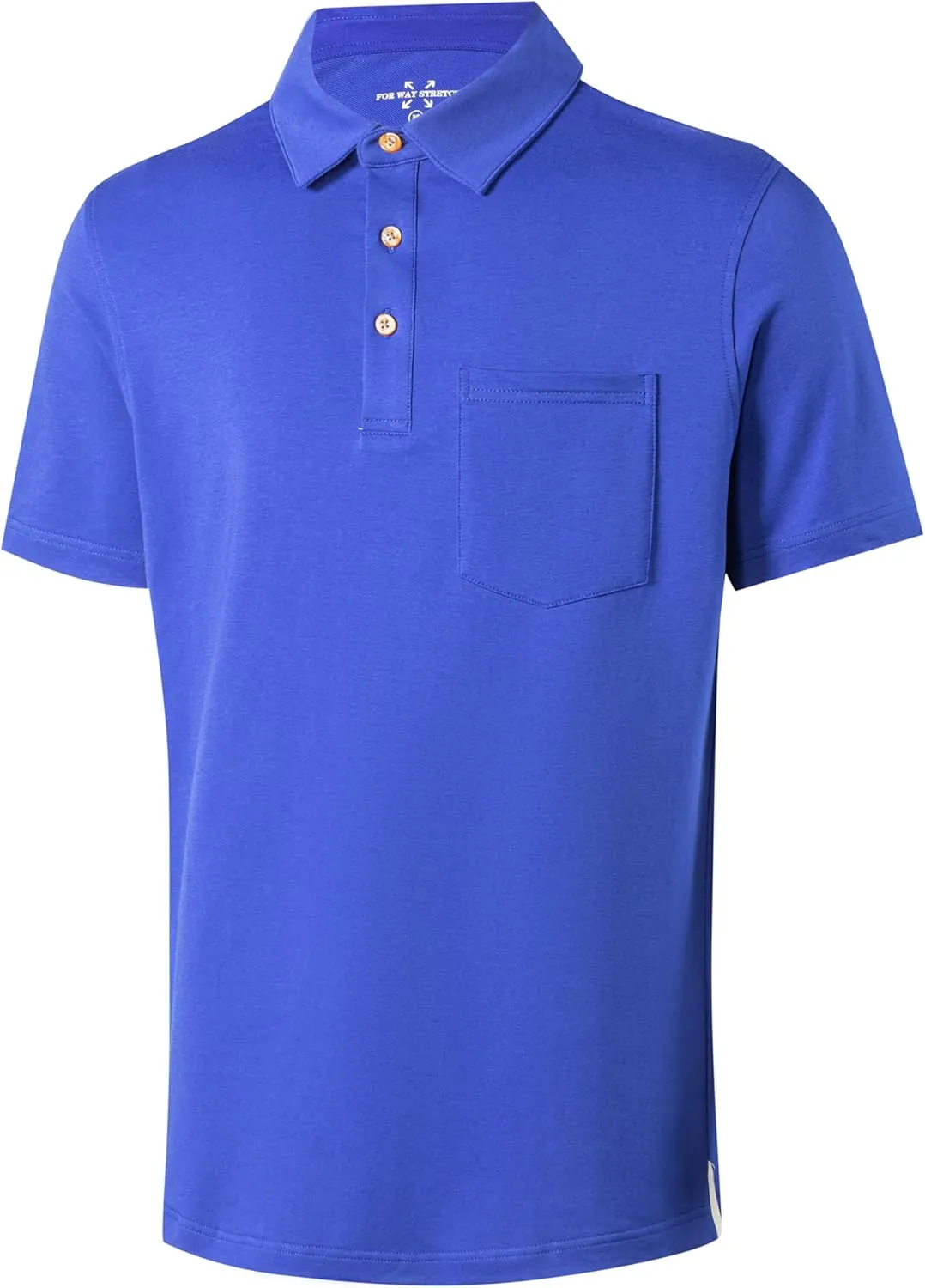Men's Polo Shirts Short Sleeve Cotton Blend Moisture Wicking Dry Fit Performance Collared Golf Shirts for Men