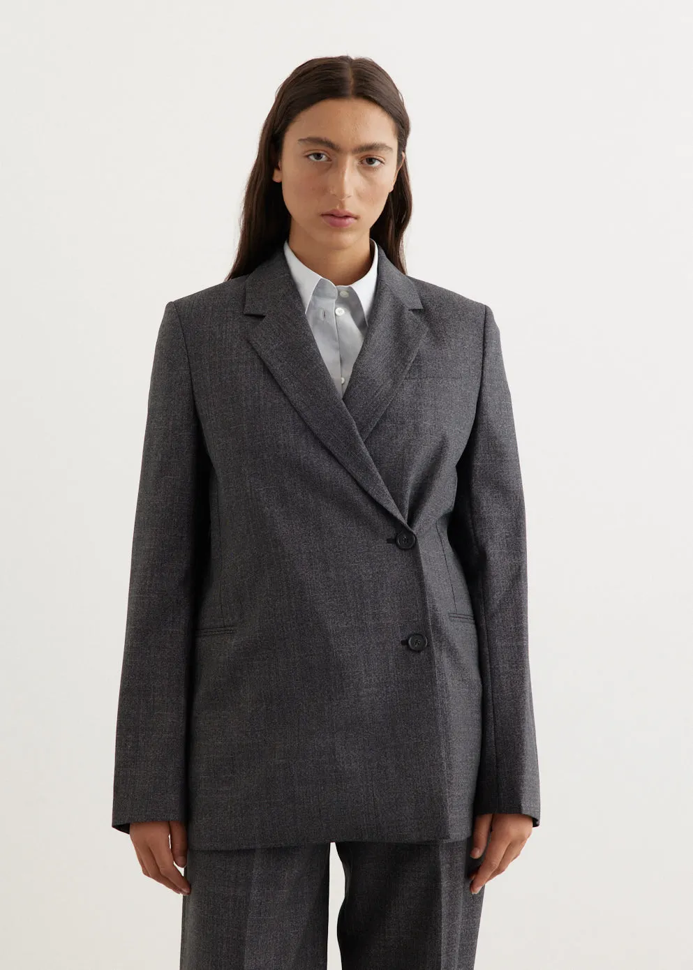 Off-Centre Wrap Blazer