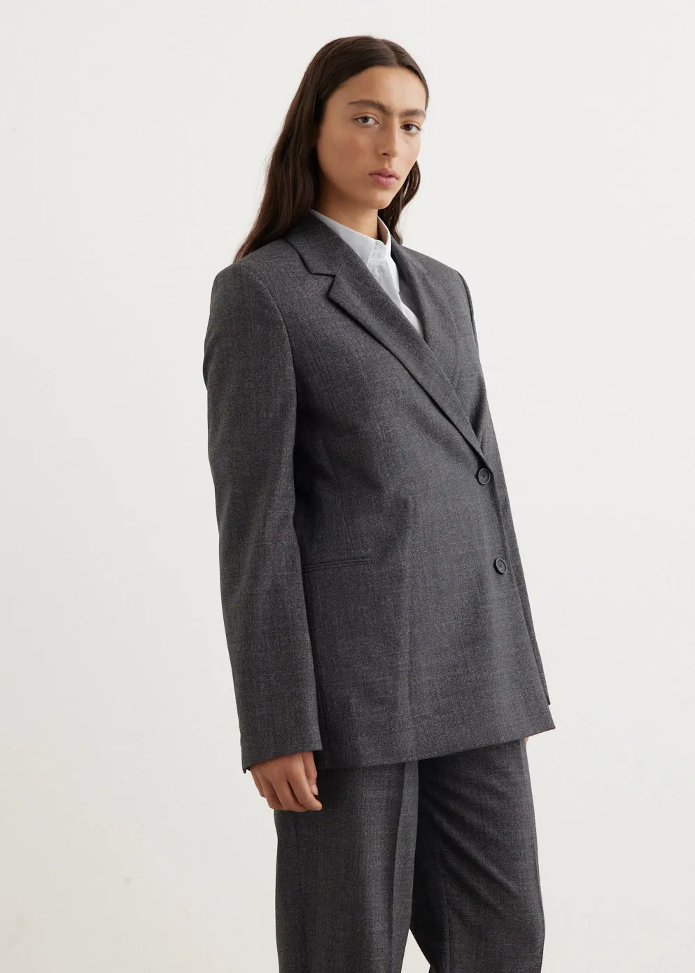 Off-Centre Wrap Blazer