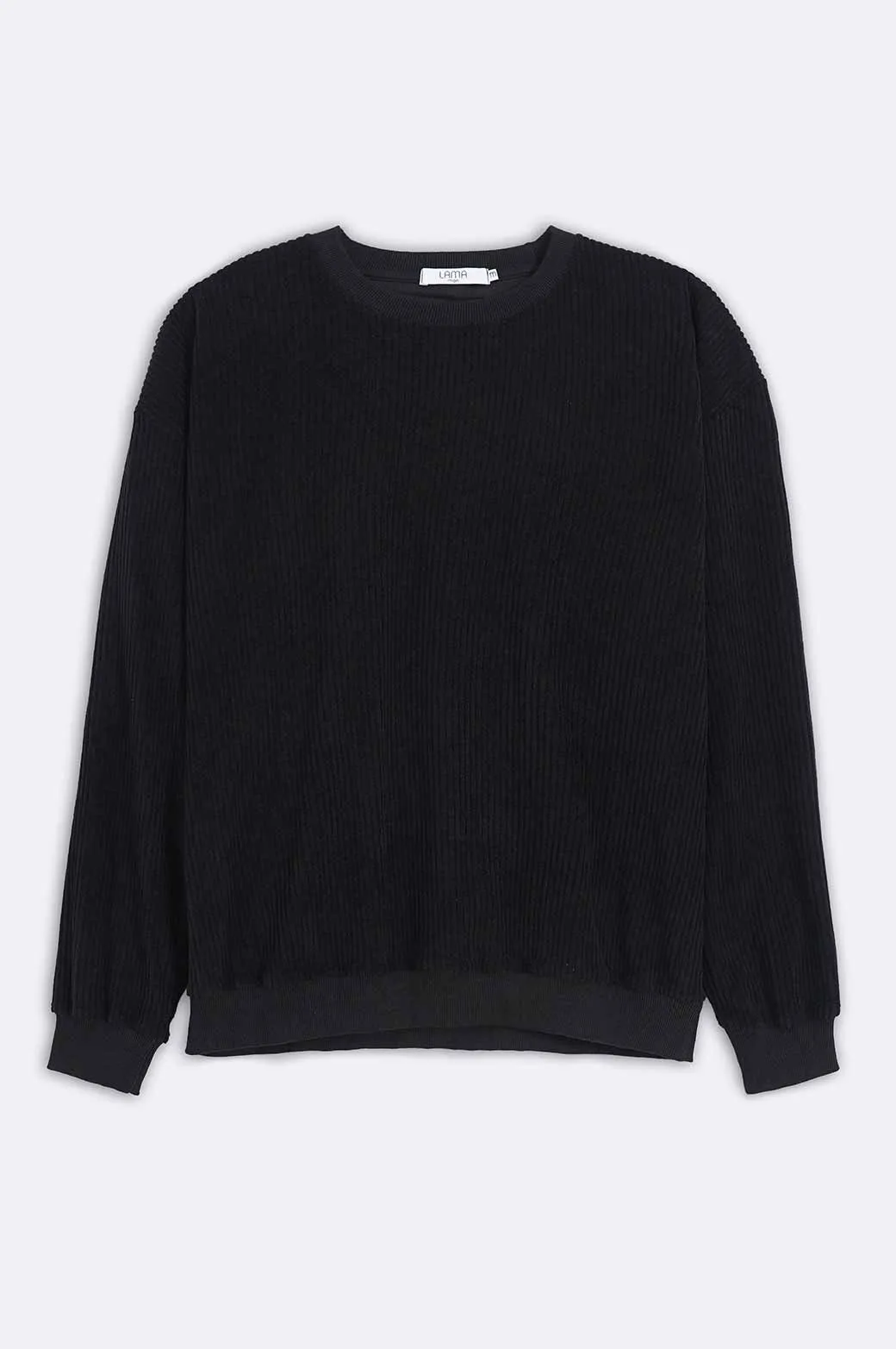 RIBBED KNIT SWEATER
