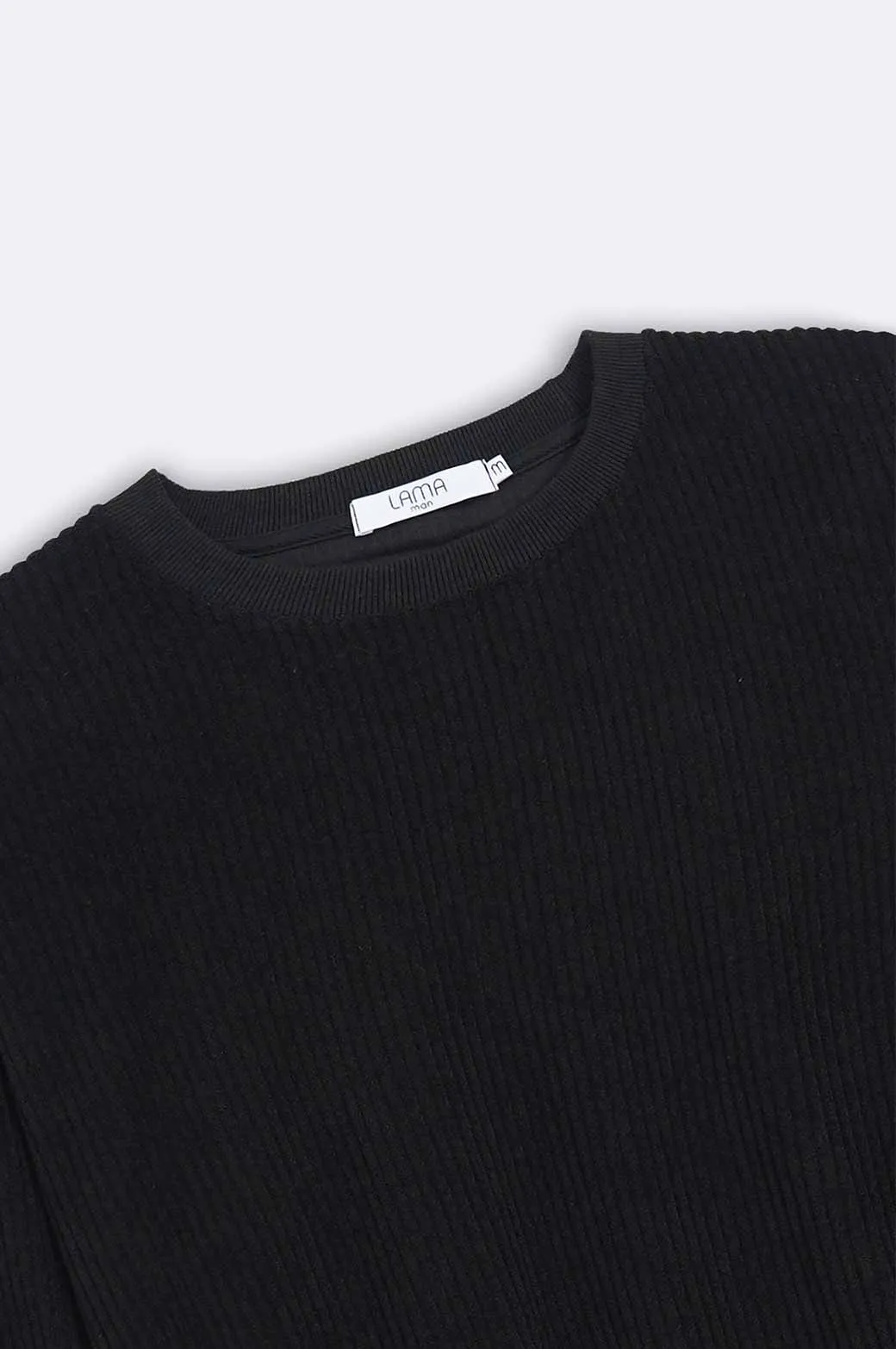 RIBBED KNIT SWEATER