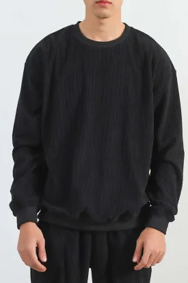 RIBBED KNIT SWEATER