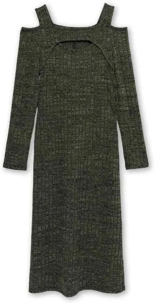 Speechless Girls' Long Sleeve Chunky Sweater Knit Midi Dress