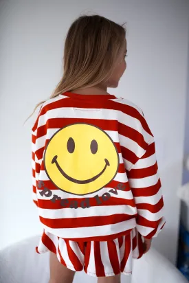 SPREAD LOVE STRIPED | oversized  drop shoulder | KIDS  *IMPERFECT*