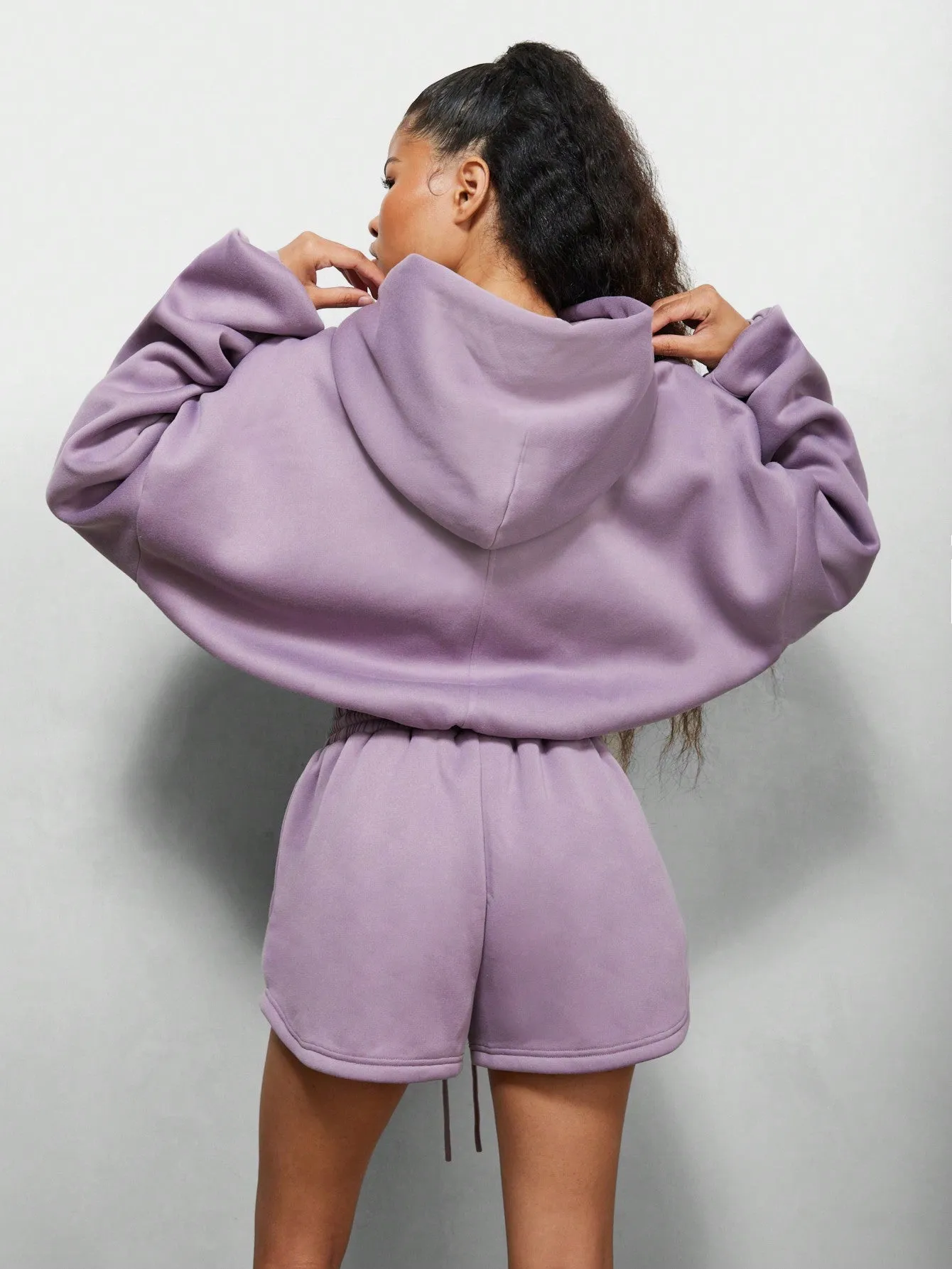 SUMWON WOMEN Overhead Cropped Hoodie