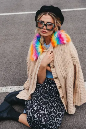 Unbothered Grandpa Cardigan in Beige