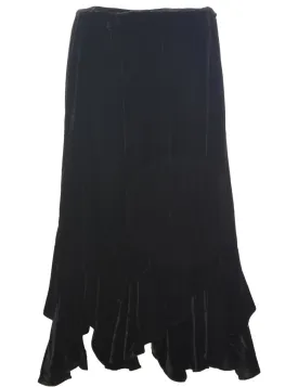 Velvet Y2K Flared Skirt - L