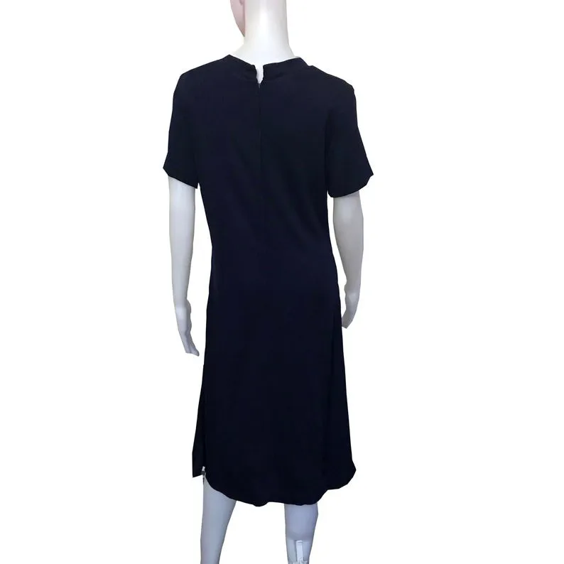Vintage 1960s Berkshire B-Tween Mod Navy Dress