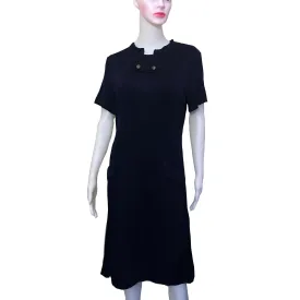 Vintage 1960s Berkshire B-Tween Mod Navy Dress