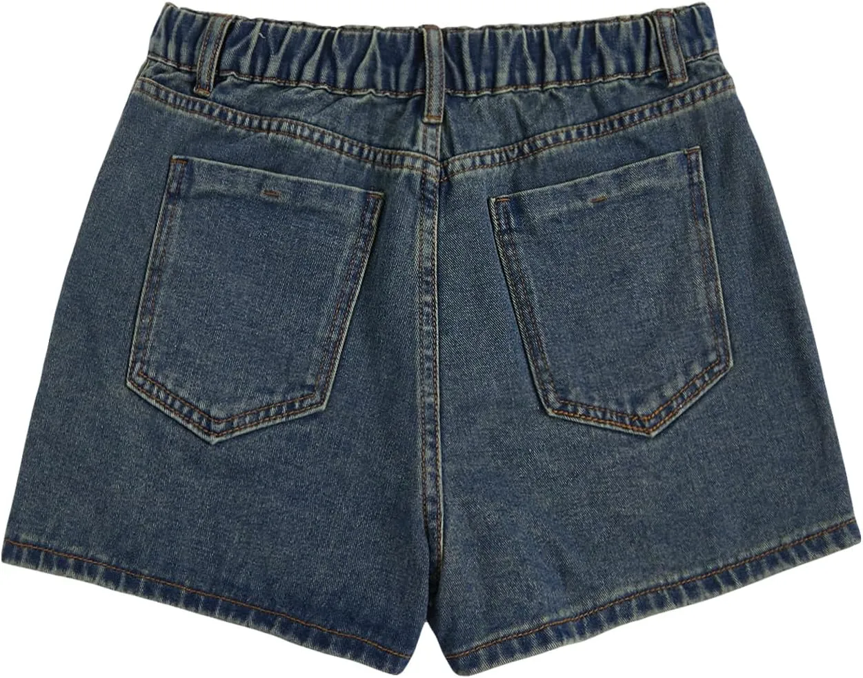 WDIRARA Women's High Waisted Button Front Denim Skort Asymmetrical Hem Skirt Shorts