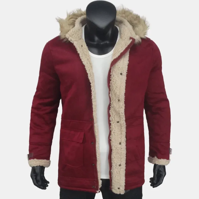 Winter herren Jacken Wildleder Warme Windjacke Mit Kapuze Fleece Jacke Männer Wolle Verdickt Pelz Kragen Oberbekleidung männer Kleidung S-5XL