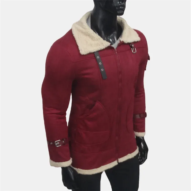 Winter Herren Mäntel Wildleder Fleece Jacke Künstliche Wolle Warm Kalt Mantel Baumwolle Europäischen Große Größe Oberbekleidung männer Kleidung S-5XL