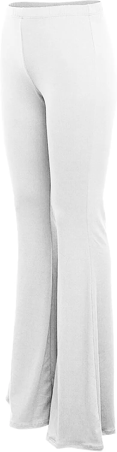 Women's Solid Flare Leggings Boho Hippie High Waist Wide Leg Long Flared Bell Bottom Pants Yoga Pant Trousers