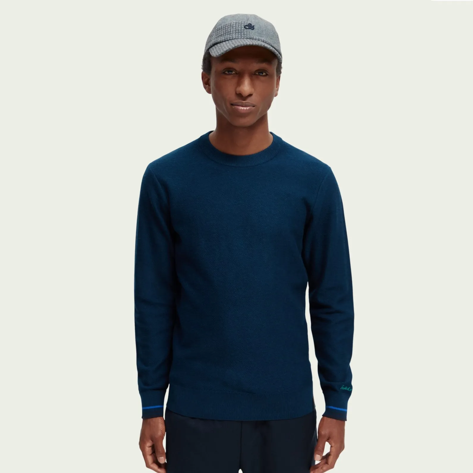 Wool Crewneck Pullover (Navy)