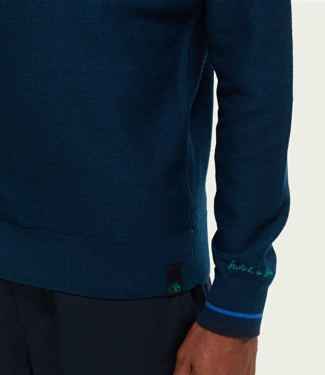 Wool Crewneck Pullover (Navy)